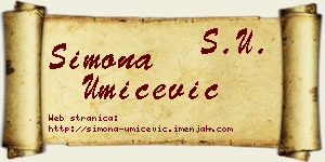 Simona Umićević vizit kartica